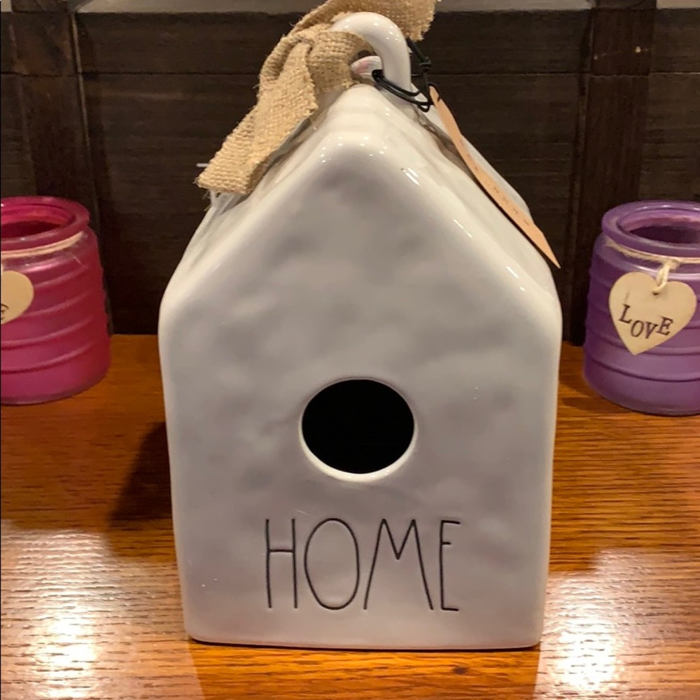 Rae Dunn home birdhouse.
